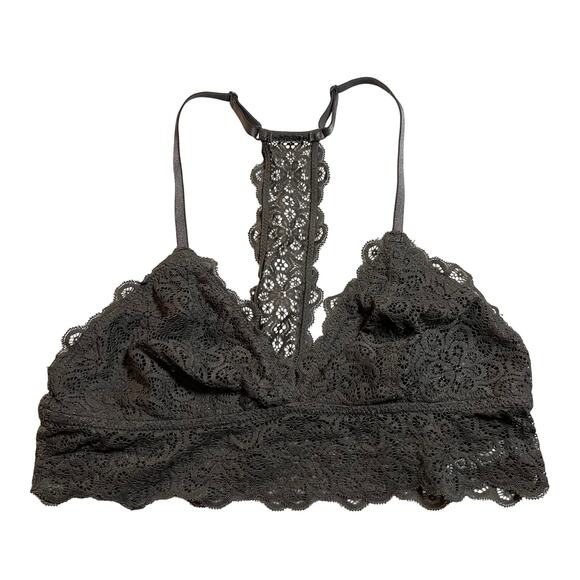 Aerie Lace Pullover Racerback Bralette Size Medium Stretch Comfort Lightweight - Picture 1 of 4